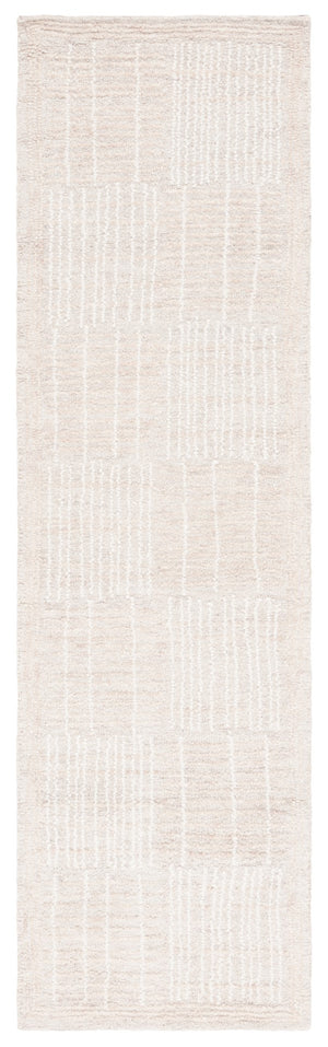 Safavieh Abstract 275 Hand Tufted Contemporary Rug Light Brown / Ivory 2'-3" x 8'