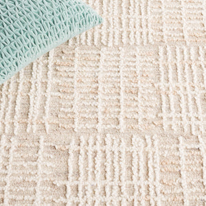 Safavieh Abstract 275 Hand Tufted Contemporary Rug Light Brown / Ivory 8' x 10'