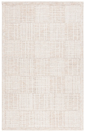 Safavieh Abstract 275 Hand Tufted Contemporary Rug Light Brown / Ivory 8' x 10'