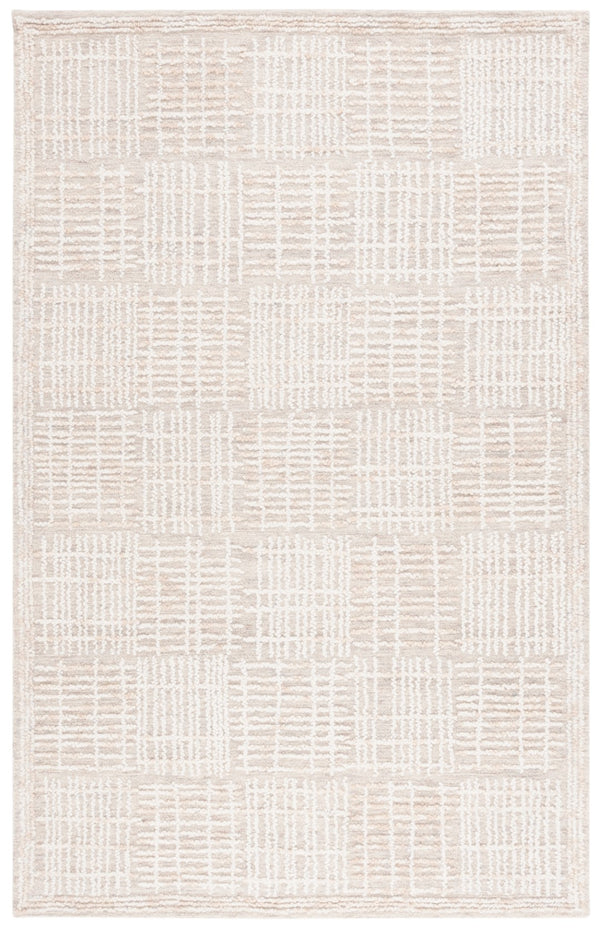 Safavieh Abstract 275 Hand Tufted Contemporary Rug Light Brown / Ivory 5' x 8'