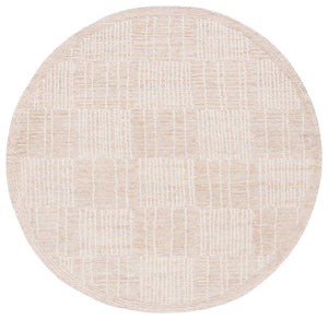 Safavieh Abstract 275 Hand Tufted Contemporary Rug Light Brown / Ivory 8' x 10'