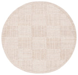 Safavieh Abstract 275 Hand Tufted Contemporary Rug Light Brown / Ivory 6' x 6' Round