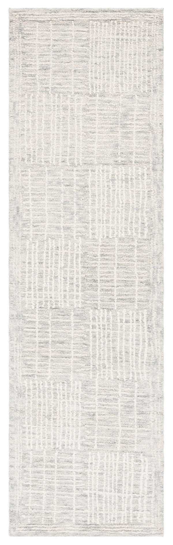 Safavieh Abstract Hand‑Tufted Grey Ivory Area Rug — Wool‑Cotton Blend, Plush 3/8" Pile, Modern Geometric Grid Design 9'-0" x 12'-0" ABT275F-9