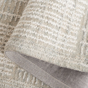 Safavieh Abstract Hand‑Tufted Grey Ivory Area Rug — Wool‑Cotton Blend, Plush 3/8" Pile, Modern Geometric Grid Design 9'-0" x 12'-0" ABT275F-9