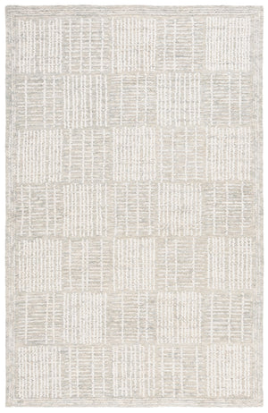 Safavieh Abstract Hand-Tufted Grey Ivory Area Rug — 80% Wool/20% Cotton, Low-Profile 3/8" Pile, Modern Artistry 10'-0" x 14'-0" ABT275F-10