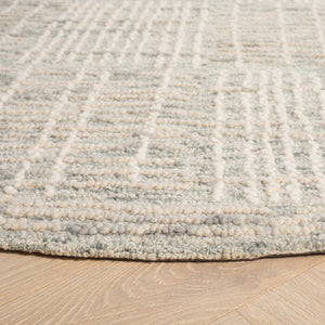 Safavieh Abstract 275 Hand Tufted Contemporary Rug Grey / Ivory 6' x 6' Round