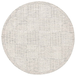 Safavieh Abstract Hand‑Tufted Grey Ivory Area Rug — Wool‑Cotton Blend, Plush 3/8" Pile, Modern Geometric Grid Design 9'-0" x 12'-0" ABT275F-9