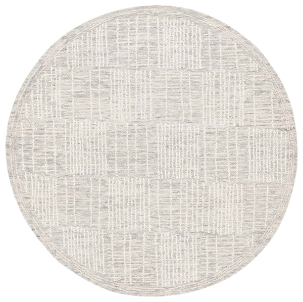 Safavieh Abstract Hand-Tufted Grey Ivory Area Rug — 80% Wool/20% Cotton, Low-Profile 3/8" Pile, Modern Artistry 10'-0" x 14'-0" ABT275F-10