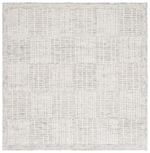 Safavieh Abstract Contemporary Area Rug - Hand Tufted Wool Blend With Elegant Geometric Design For Modern Homes Grey ,Ivory 80% Wool 20% Cotton Abt275f-25