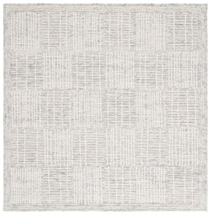 Safavieh Abstract Hand‑Tufted Grey Ivory Area Rug — Wool‑Cotton Blend, Plush 3/8" Pile, Modern Geometric Grid Design 9'-0" x 12'-0" ABT275F-9