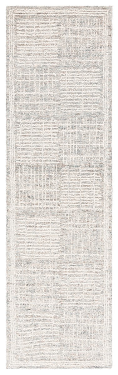 Safavieh Abstract 275 Hand Tufted Contemporary Rug Dark Grey / Ivory 9' x 12'