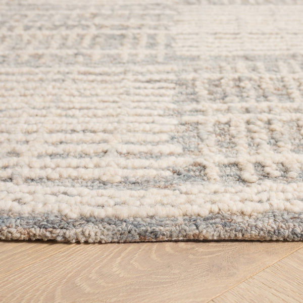 Safavieh Abstract 275 Hand Tufted Contemporary Rug Dark Grey / Ivory 6' x 6' Round