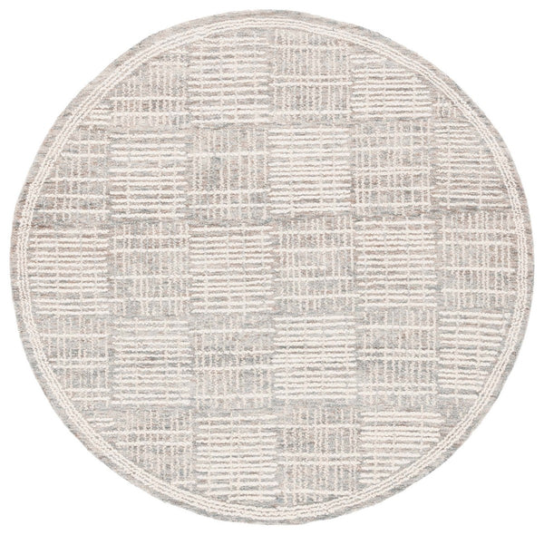 Safavieh Abstract 275 Hand Tufted Contemporary Rug Dark Grey / Ivory 9' x 12'