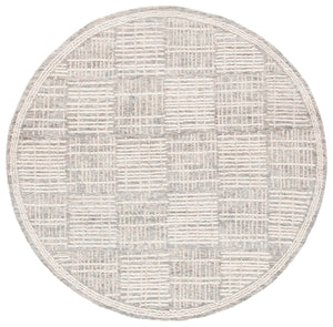 Safavieh Abstract Contemporary Area Rug - Hand Tufted Wool Blend With Elegant Geometric Design For Modern Homes Dark Grey ,Ivory 80% Wool 20% Cotton Abt275g-10