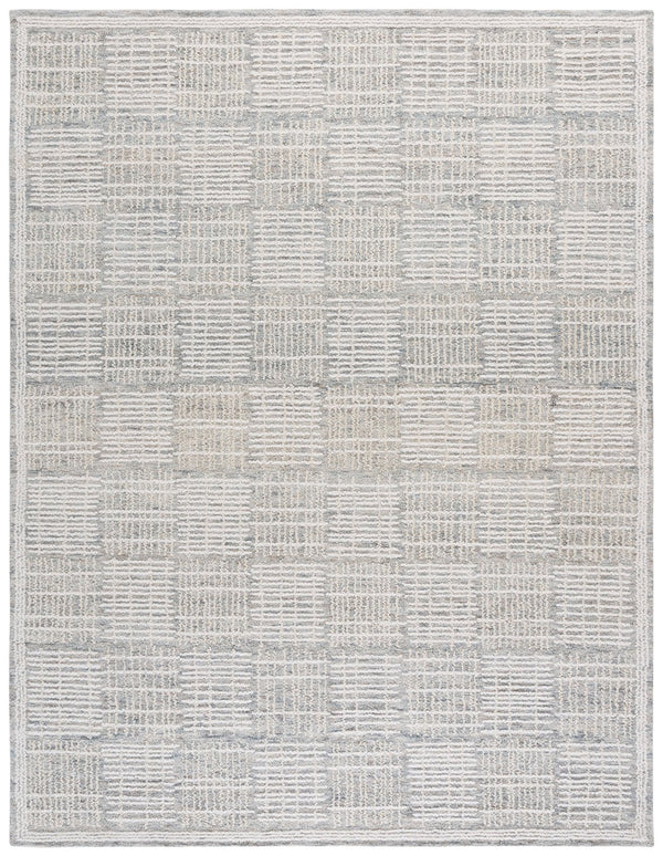Safavieh Abstract Contemporary Area Rug - Hand Tufted Wool Blend With Elegant Geometric Design For Modern Homes Dark Grey ,Ivory 80% Wool 20% Cotton Abt275g-10