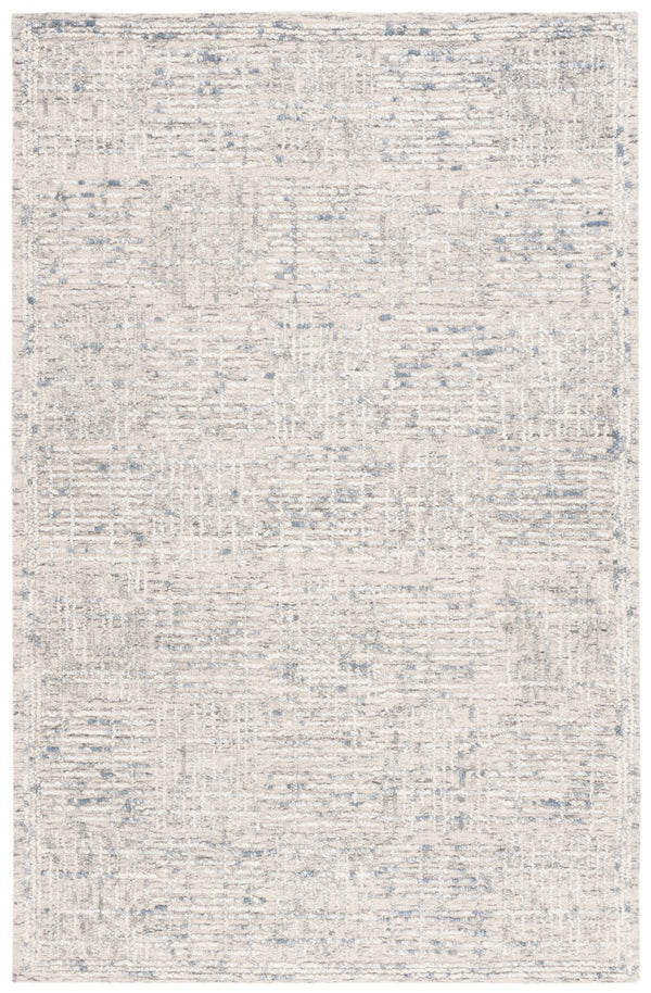 Safavieh Abstract Hand-Tufted Light Blue Ivory Rug, Wool-Cotton Blend, Low-Pile Plush, Abstract Brushstroke Elegance 9'-0" x 12'-0" ABT275K-9