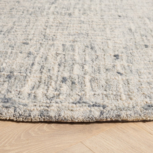 Safavieh Abstract 275 Hand Tufted Contemporary Rug Light Blue / Ivory 6' x 6' Round