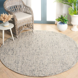 Safavieh Abstract Hand-Tufted Light Blue Ivory Rug, Wool-Cotton Blend, Low-Pile Plush, Abstract Brushstroke Elegance 9'-0" x 12'-0" ABT275K-9
