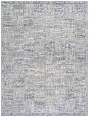 Safavieh Abstract Hand-Tufted Light Blue Ivory Rug, Wool-Cotton Blend, Low-Pile Plush, Abstract Brushstroke Elegance 9'-0" x 12'-0" ABT275K-9