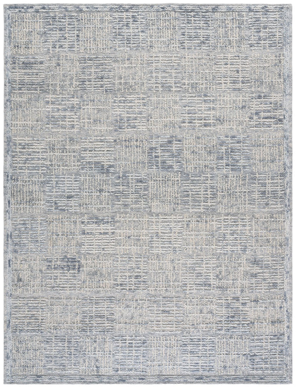 Safavieh Abstract Hand-Tufted Light Blue & Ivory Area Rug — Wool-Cotton Low Pile, Modern Abstract Motif Durable 10'-0" x 14'-0" ABT275K-10