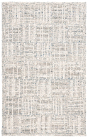 Safavieh Abstract Contemporary Area Rug - Hand Tufted Wool Blend With Elegant Geometric Design For Modern Homes Blue ,Grey 80% Wool 20% Cotton Abt275m-3