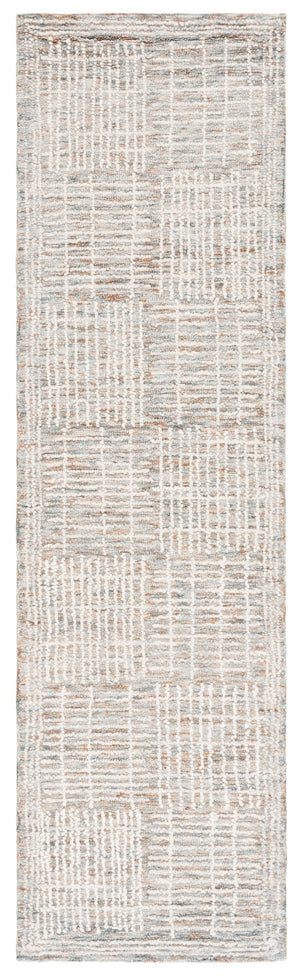 Safavieh Abstract Contemporary Area Rug - Hand Tufted Wool Blend With Elegant Geometric Design For Modern Homes Brown ,Ivory 80% Wool 20% Cotton Abt275t-8sq