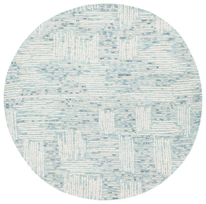 Safavieh Abstract 276 Hand Tufted Contemporary Rug Blue / Ivory 6' x 6' Round