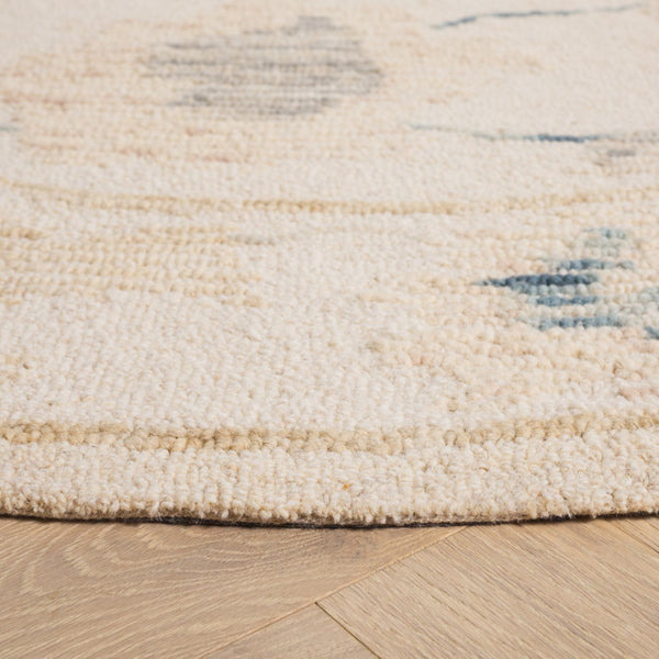 Safavieh Abstract 277 Hand Tufted Contemporary Rug Ivory / Beige 6' x 6' Round