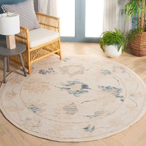 Safavieh Abstract 277 Hand Tufted Contemporary Rug Ivory / Beige 6' x 6' Round