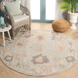 Safavieh Abstract 277 Hand Tufted Contemporary Rug Beige / Grey 6' x 6' Round