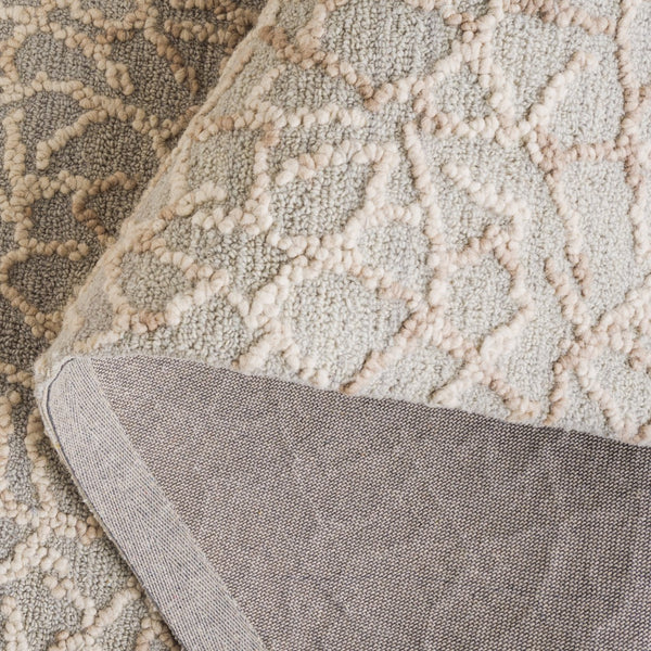 Safavieh Abstract 279 Hand Tufted Contemporary Rug Beige / Grey 80% Wool, 20% Cotton