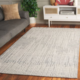 Safavieh Abstract 282 Hand Tufted Contemporary Rug Light Grey / Ivory 80% Wool, 20% Cotton