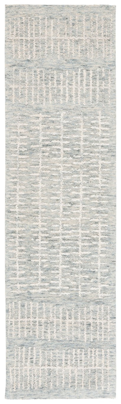 Safavieh Abstract Hand Tufted Wool Rug in Light Blue Ivory for Oversized Living Rooms 2'-3" x 9'-0" ABT283L-29