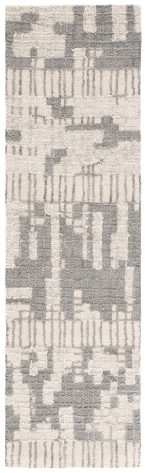 Safavieh Abstract 284 Hand Tufted Contemporary Rug Ivory / Dark Grey 80% Wool, 20% Cotton