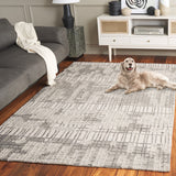 Safavieh Abstract 284 Hand Tufted Contemporary Rug Ivory / Dark Grey 80% Wool, 20% Cotton