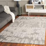 Safavieh Abstract 284 Hand Tufted Contemporary Rug Ivory / Dark Grey 80% Wool, 20% Cotton