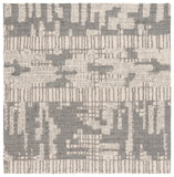 Safavieh Abstract 284 Hand Tufted Contemporary Rug Ivory / Dark Grey 80% Wool, 20% Cotton