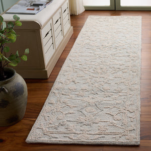 Safavieh Abstract Elegant Hand-tufted Runner Rug - Luxurious Wool-cotton Blend For Contemporary Spaces Light Grey ,Ivory 80% Wool,20% Cotton Abt285g-28