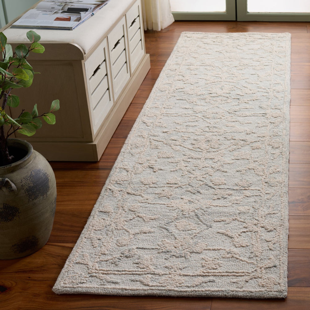 Safavieh Abstract Plush Hand-tufted Area Rug – Elevate Your Home With Timeless Elegance And Comfort Light Grey ,Ivory 80% Wool,20% Cotton Abt285g-4