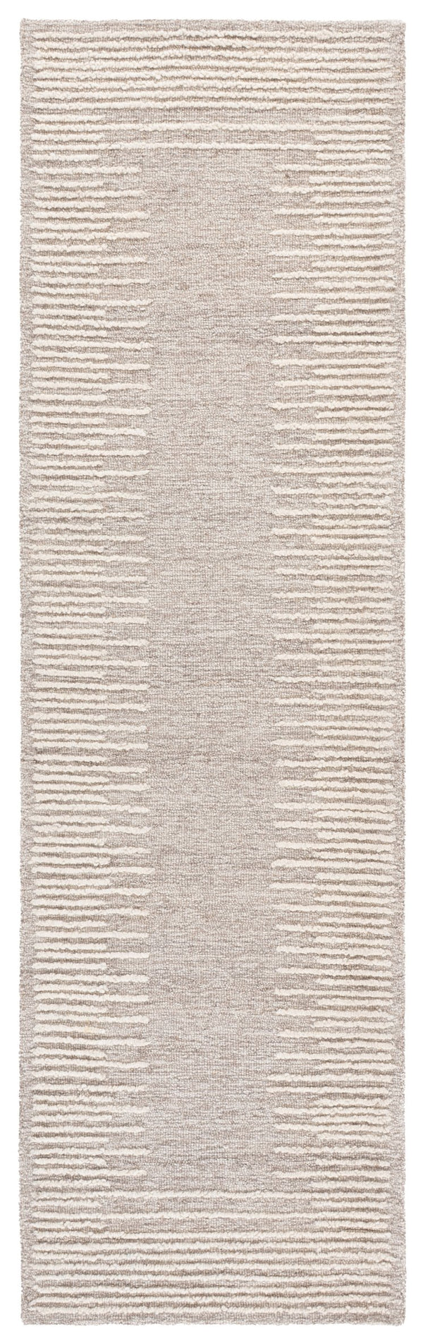 Safavieh Abstract Hand-tufted Runner Rug - Elegant Minimalist Design, Luxurious Comfort, Artisan Crafted Decor Grey ,Ivory 80% Wool,20% Cotton Abt303f-28