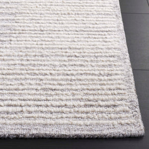 Safavieh Abstract Hand-tufted Runner Rug - Elegant Minimalist Design, Luxurious Comfort, Artisan Crafted Decor Grey ,Ivory 80% Wool,20% Cotton Abt303f-5