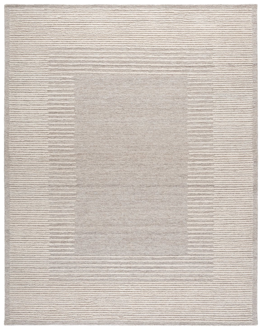 Safavieh Abstract Hand-tufted Runner Rug - Elegant Minimalist Design, Luxurious Comfort, Artisan Crafted Decor Grey ,Ivory 80% Wool,20% Cotton Abt303f-8