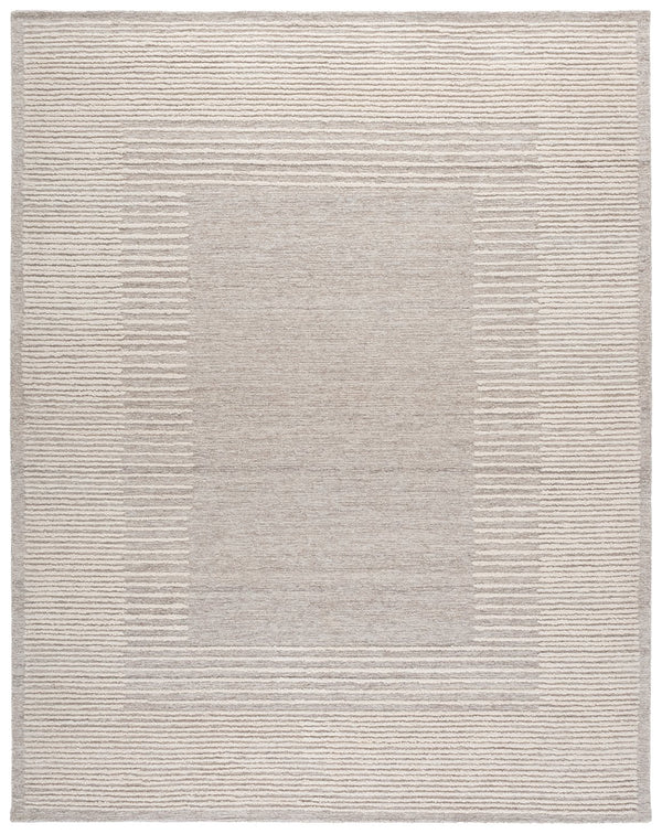 Safavieh Abstract Hand-tufted Runner Rug - Elegant Minimalist Design, Luxurious Comfort, Artisan Crafted Decor Grey ,Ivory 80% Wool,20% Cotton Abt303f-8