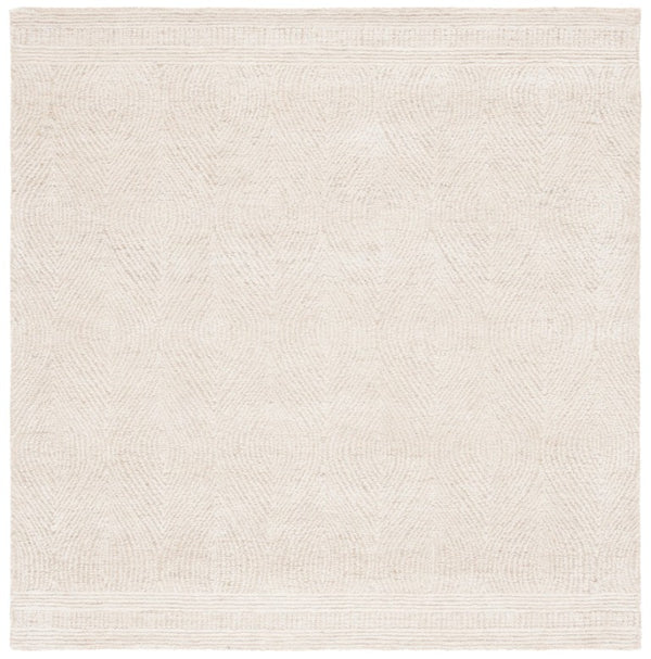 Safavieh Abstract Hand Tufted Wool Rug Ivory Beige Square Minimalist Living Room Accent ABT340A-10SQ