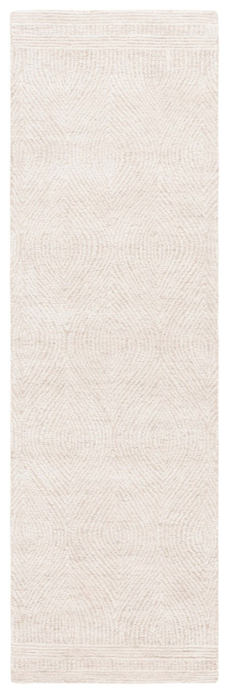 Safavieh Abstract Hand Tufted Wool Runner Scandinavian Geometric Ivory Beige Hallway Rug ABT340A-214