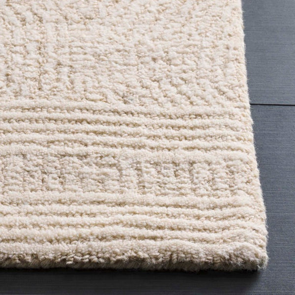 Safavieh Abstract Hand-Tufted Wool Hallway Runner Ivory Beige Soft Texture Neutral Decor ABT340A-26