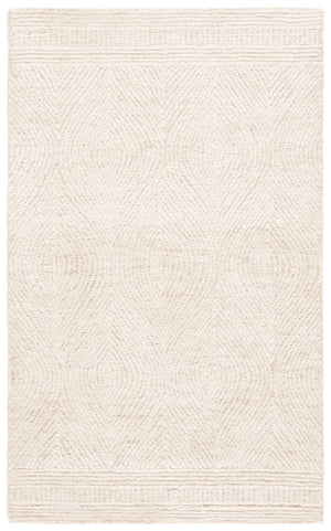 Safavieh Abstract Hand-Tufted Wool Accent Rug 2' X 3' — Ivory Beige Geometric Minimalist Scandinavian Warmth 2'-3" x 4'-0" ABT340A-24
