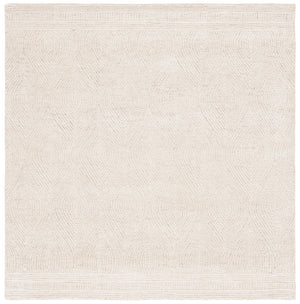 Safavieh Abstract 340 Hand Tufted  Rug Ivory / Beige 6' x 6' Square