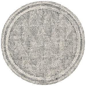 Safavieh Abstract Hand-Tufted Wool Rug In Ivory & Charcoal — Scandinavian Abstract Design, Low-Profile Elegance 6'-0" x 8'-0" ABT340H-68