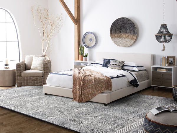Safavieh Abstract Hand-Tufted Wool Rug Oval — Scandinavian Geometric Ivory Charcoal, Soft Plush Texture For Living Rooms 6'-0" x 8'-0" ABT340H-68OV